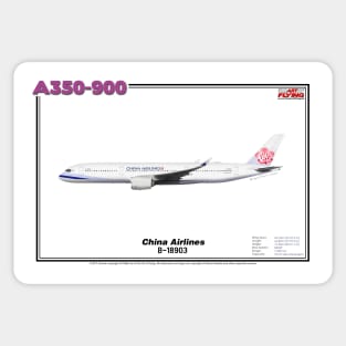 Airbus A350-900 - China Airlines (Art Print) Sticker